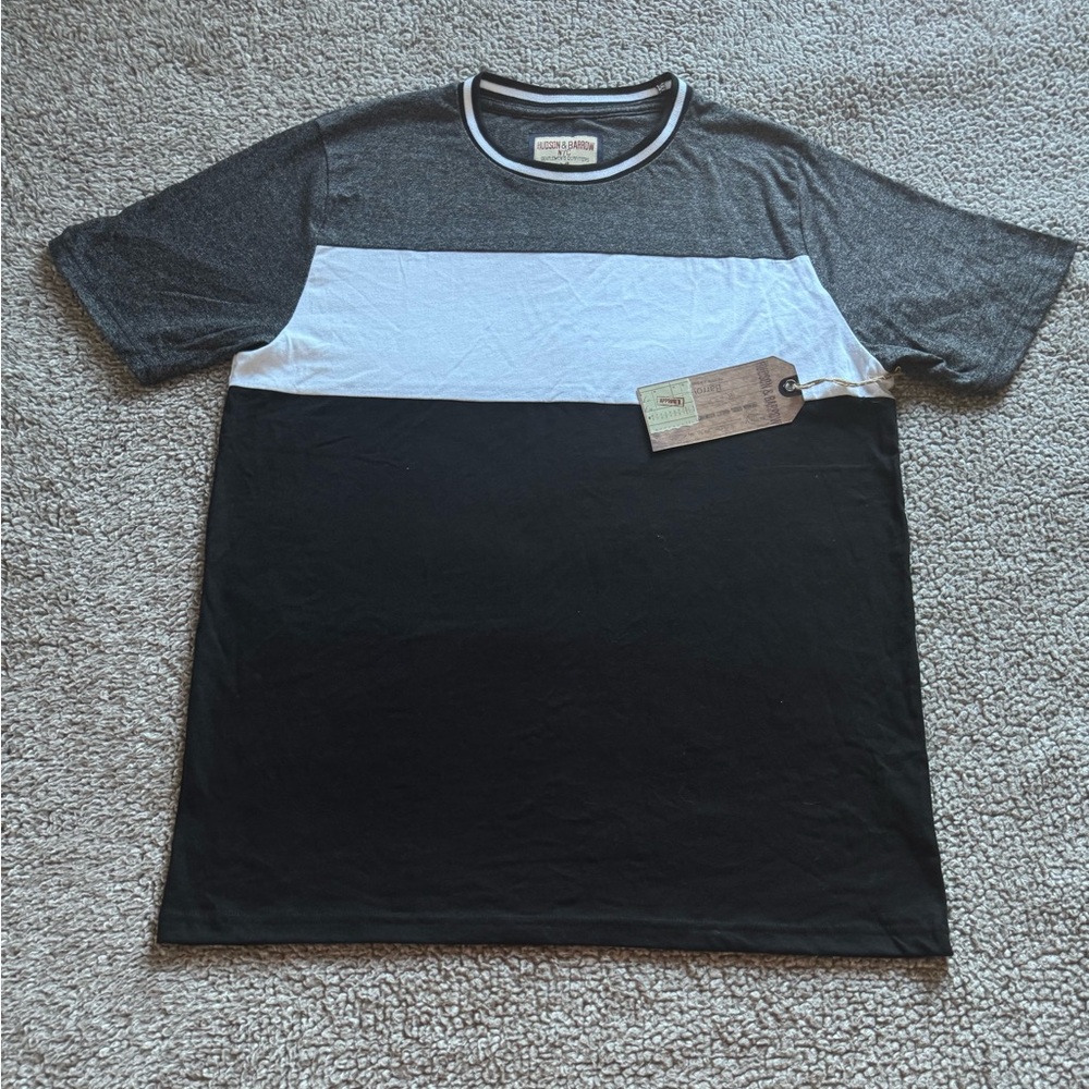 Hudson & Barrow Men's T-Shirt NYC Size Large Patterned Short Sleeve